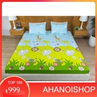 Bộ ga gối 3 món poly[1m2,1m4,1m5,1m6 1m8 mẫu vườn thú (CGHN)