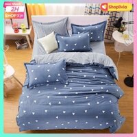 Bộ ga gối 4 MÓN giường[1M2} mẫu tam giác ghi HCM12