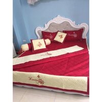 Bộ Ga Gối Cotton SaTin Hàn Quốc Bộ Gồm 2 Vỏ Gối + 1 Ga Bộ Ga Trần bông che phủ 3 thành giường kích thước 1m6-1m8-2m2