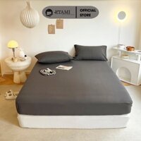 Bộ ga gối cotton tici ETAMI nhiều màu basic miễn phí bo chun cho drap giường ga trải giường