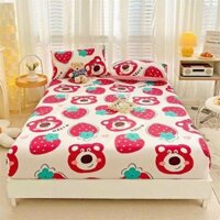 Bộ ga gối drap giường kích thước m6/m8 kèm thêm 2 vỏ gối nằm cotton poly thoáng mát _chuyengagoigiaxuong