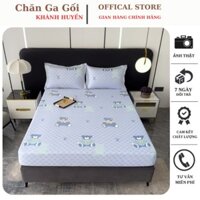 Bộ ga gối lụa thái siêu mềm mịn, ga trải giường vỏ gối lụa thái cao cấp loại 1 nhiều mầu sắc KT 1m6 1m8 2m2