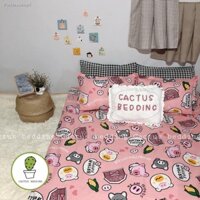 Bộ ga gối 💖m6/m8💖 drap giường poly, ga trải giường + 2 vỏ gối nằm đơn giản gohomeBedding