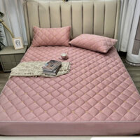 Bộ ga gối phi lụa trải giường ga trần bông bo chun ga chun trần bông cap cấp phi lụa đủ kích thước m6 m8 2m