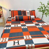 Bộ ga gối thun lạnh mẫu chữ H (3 màu) đủ kích cỡ may theo yêu cầu -  mền ga gối thun Hàn Quốc/ chăn ga gối Minh Anh