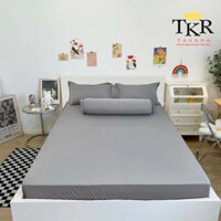 Bộ ga gối topper vải cotton đũi mềm mịn không xù (ga+2 vỏ gối 50x70+vỏ gối ôm 35x100)