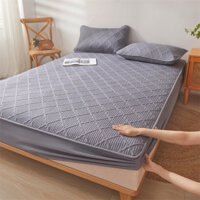 Bộ Ga Gối Trần Bông 3 Món Cotton Đũi Trơn Bông Xơ Đậu M6/M8/2M2