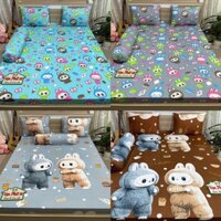 Bộ ga thun Chân cao 1m6 ; 1m8 ( nệm từ 15cm - 25cm ) Bộ 4 món 2 nằm 1 ôm 1 ga - Bộ thun lạnh Hàn Quốc +áo ôm khoá kéo