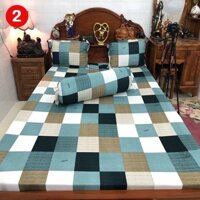 Bộ ga trải giường 1m4x2.  set ga gối 4 món không mền, họa tiết đơn giản, chất liệu mát và bền
