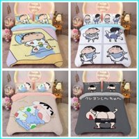 Bộ Ga Trải Giường 3 Trong 1 Thoải Mái In Hình Cậu Bé Bút Chì Shin-chan 3 Trong 1