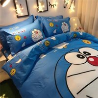 Bộ ga trải giường Doremon Bộ bốn mảnh dành cho trẻ em Bốn mùa Ký túc xá sinh viên đa năng Bộ ba mảnh chống bụi bẩn