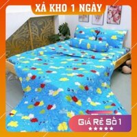 Bộ ga và vỏ gối cotton Thắng Lợi ( nệm dày dưới 17cm) (shopmh59)