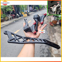 Bộ Gác Chân Sau Malay Kèm Pas Treo Pô Cho Ex150/155 , Kèm Full ốc chốt xỏ viền thái và lồng đền đỏ ( Màu Đen )