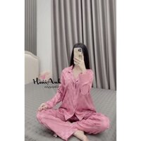 Bộ gấm hồng dài tay