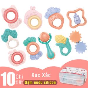 Bộ gặm nướu Baby Rattle 10 món cho bé