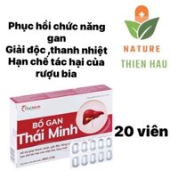 Bổ gan Thái Minh - giải độc gan, mát gan,thanh nhệt,tăng cường chức năng gan từ Diệp hạ châu, Actiso NT THIÊN HẬU