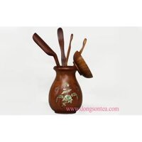 Bộ gắp trà gỗ hương cẩn ốc