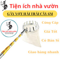 Bộ Gậy INOX 6m, Sào Kim Loại rút gọn đa năng gồm 7 món: cưa liềm cắt cành,móc câu cá,phơi đồ,quét mạng nhện,hái trái cây