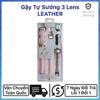 Bộ gậy tự sướng 3 Lens camera Leather Selfie Stick chính hãng