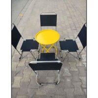 Bộ ghế inox + bàn tròn xếp