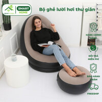 Bộ Ghế lười thư giãn hơi Jijong Hàn Quốc tựa lưng bọc nhung cao cấp cho bà bầu, trẻ nhỏ /SmartHomes