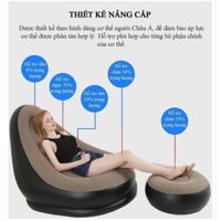 Bộ ghế lười tựa lưng bơm hơi kiểu dáng hàn quốc bọc nhung mềm mại bảo hành