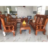 Bộ ghế phòng khách gỗ Căm xe tay 10