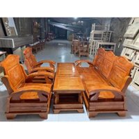 Bộ ghế sa lông gỗ phòng khách gỗ xoan ta - giá gốc tại xưởng