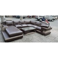 Bộ ghế sofa chữ U, sofa da - thanh lý giá rẻ