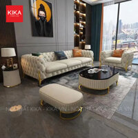 Bộ ghế sofa da nhập khẩu tân cổ điển – SF13
