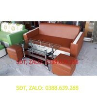 bộ ghế sofa da phòng khách nhỏ