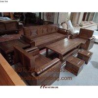 Bộ ghế sofa gỗ sồi óc chó