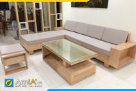 Bộ ghế sofa gỗ sồi tự nhiên góc chữ L AmiA SFG4120