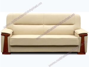 Bộ ghế Sofa phòng khách cao cấp  bọc PVC đen SF34-3