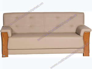 Bộ ghế Sofa phòng khách cao cấp  bọc PVC đen SF33-3