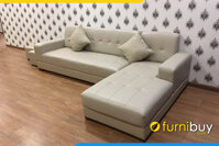 Bộ Ghế sofa phòng khách hiện đại bọc da dạng góc FB PK174