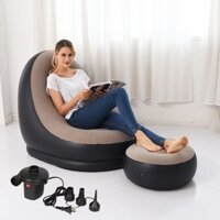 Bộ Ghế Sofa Rẻ Bơm Hơi, Ghế hơi tựa lưng đa năng, Sofa Hơi, Đệm hơi tựa lưng Hàn Quo-c bọc nhung