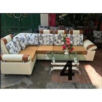 bộ ghế sofa salon góc tặng 2 ghế nhỏ