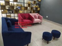 Bộ ghế sofa văn phòng giá rẻ NS06 vải nhung nỉ đẹp