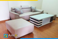 Bộ ghế sofa văng da cho phòng khách nhỏ AmiA SFD3420
