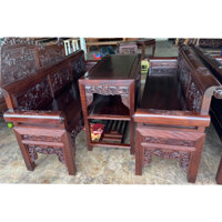 Bộ ghế trường kỷ 1m97 gỗ gụ LN-1096