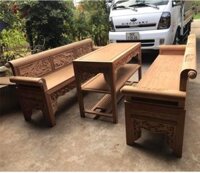 Bộ Ghế Trường Kỷ 1m97 Gỗ Gụ TK01