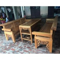 Bộ Ghế Trường Kỷ 1m97 Gỗ Gụ TK07