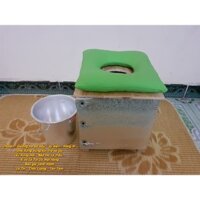 Bộ Ghế Xông Gỗ Sồi Cao Cấp + Xô Chứa + Đệm Da