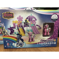 BỘ GHÉP HINH CẦU TRƯỢT NGỰA POLY - LEGO NGÔI NHÀ NGỰA PONY