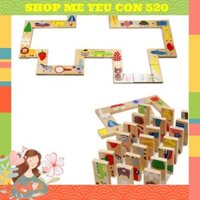 Bộ ghép hình gỗ Domino cho bé con vật ngộ nghĩnh .