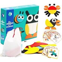 Bộ ghép hình khối gỗ sáng tạo
