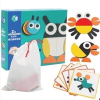 Bộ ghép hình khối gỗ sáng tạo