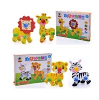 Bộ Ghép Hình Lắp Ráp Động Vật 3D - Đồ Chơi Gỗ Hàng Đẹp