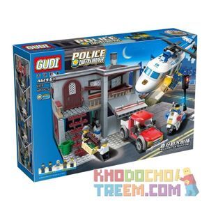 Bộ ghép hình lego cảnh sát Gudi 9318- siêu cảnh sát 465 chi tiết